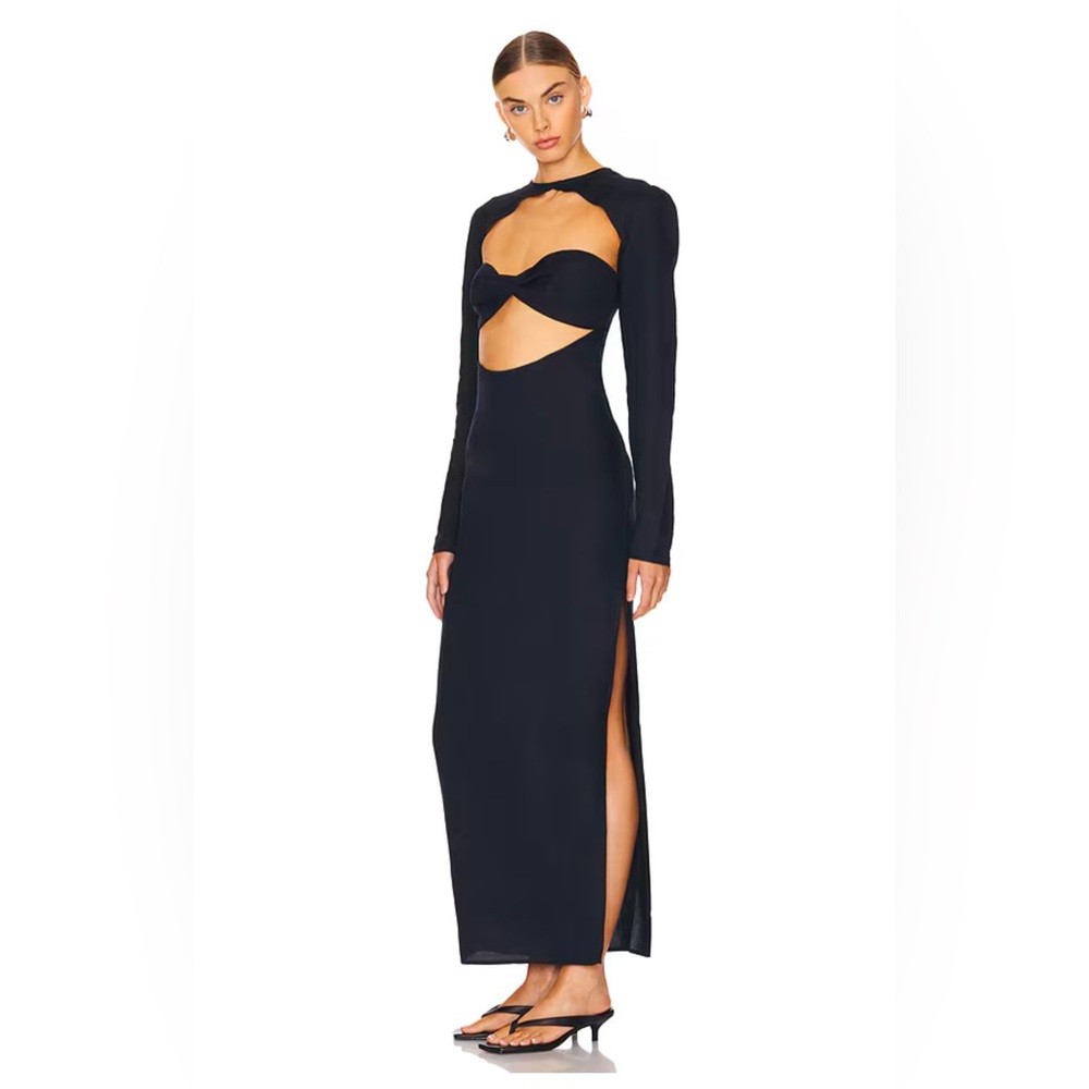 LIONESS - ASWAN CUT-OUT MAXI DRESS | NAVY B00 - Picture 3 of 6